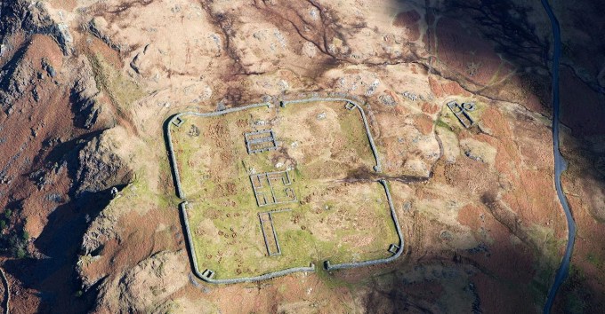 An overhead view of the fort, thanks to English Heritage for the photograph. © English Heritage, 2015.