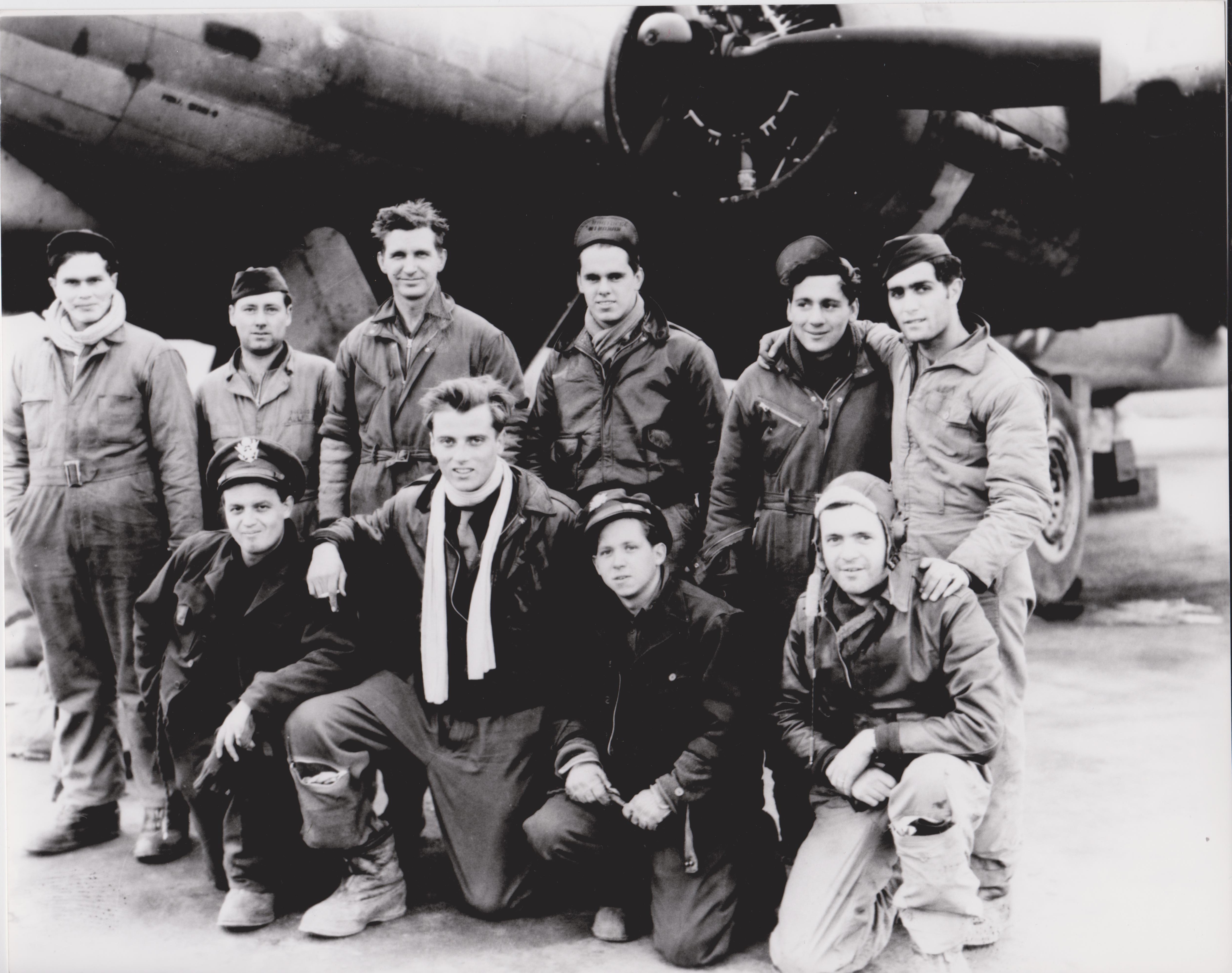 Air crew in front of B-17